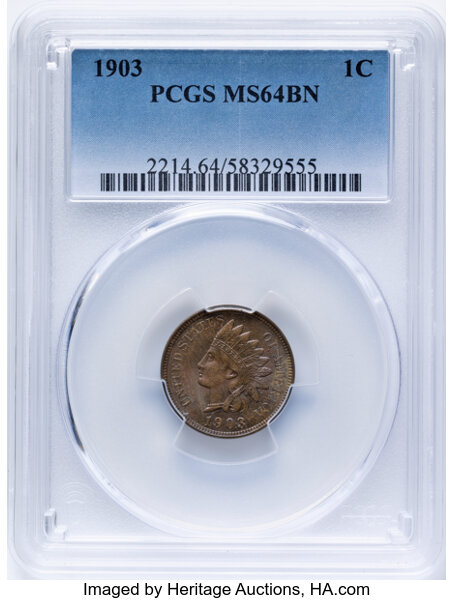 1903 1c Rusted Reverse, S-13 MS BN thumbnail 2