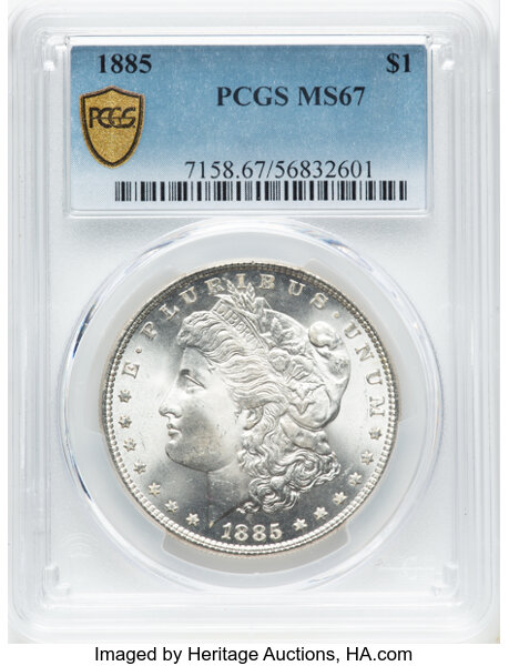 1885 $1 MS67 CAC thumbnail 2