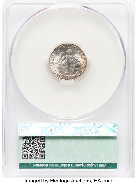 Roosevelt Dime 10c Silver, 1946-1964 MS FB [Type] MS67 FB thumbnail 4
