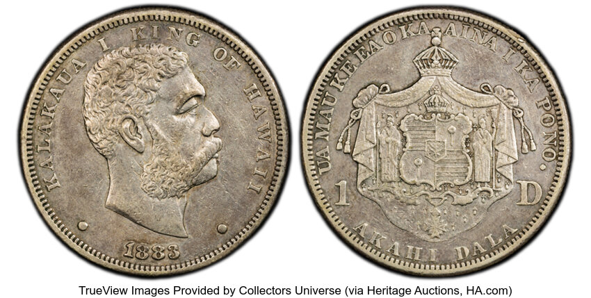 1883 $1  Hawaii MS thumbnail 4