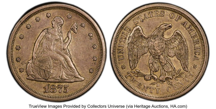 1875-S 20c Misplaced Date, FS-301 MS thumbnail 2