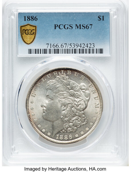 1886 $1 MS67 CAC thumbnail 2