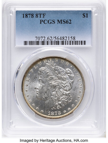 1878 8TF $1  Doubled Reverse, VAM-17 MS thumbnail 3