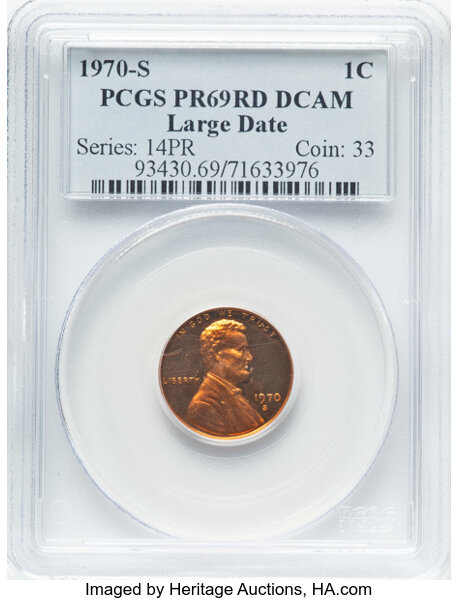 1970-S 1c Large Date PR RD DCAM thumbnail 2