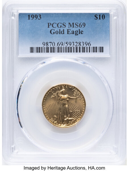 Image for American Gold Eagle (AGE) G$10  1/4 Ounce, 1986- [Type] MS69