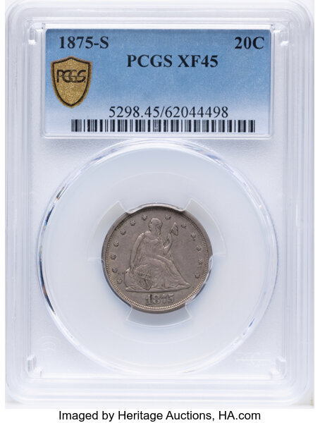 1875-S 20c Misplaced Date, FS-301 MS thumbnail 6