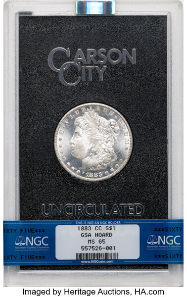 Morgan $1  Carson City Mint, GSA Hoard Hard package [Type] MS65 thumbnail 5
