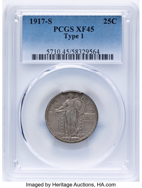 1917-S 25c Type 1 MS thumbnail 3