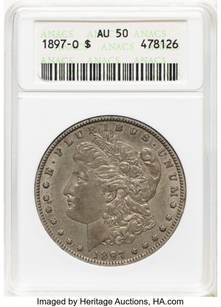 1897-O $1  Reverse Die Breaks, VAM-6A MS thumbnail 4