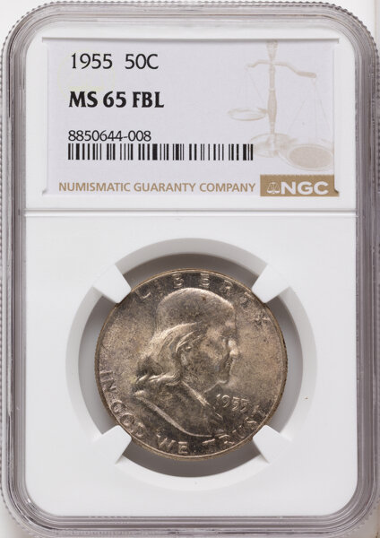 1955 50c Clashed Die, FS-403 MS FBL thumbnail 3
