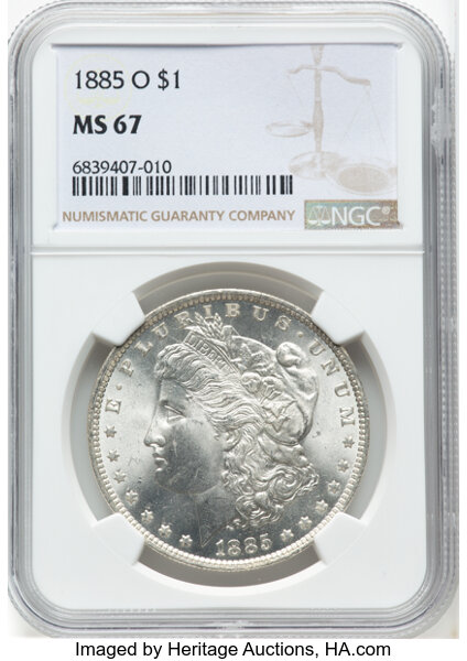 Image for 1885-O $1 MS67 CAC