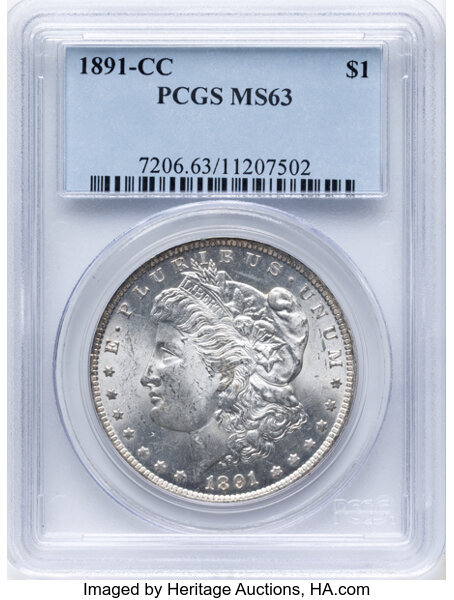 1891-CC $1  Spitting Eagle, VAM-3  MS thumbnail 6