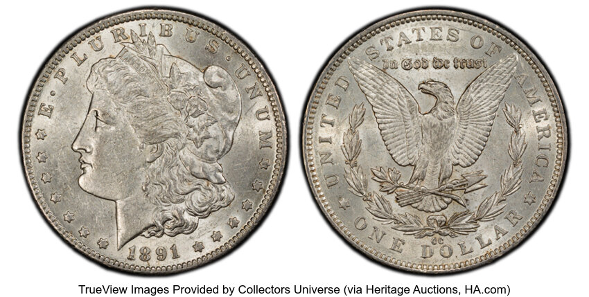 1891-CC $1  Spitting Eagle, VAM-3  MS thumbnail 5