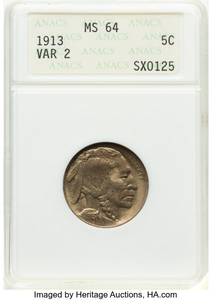 1913 5c Buffalo, Type 2 MS thumbnail 3