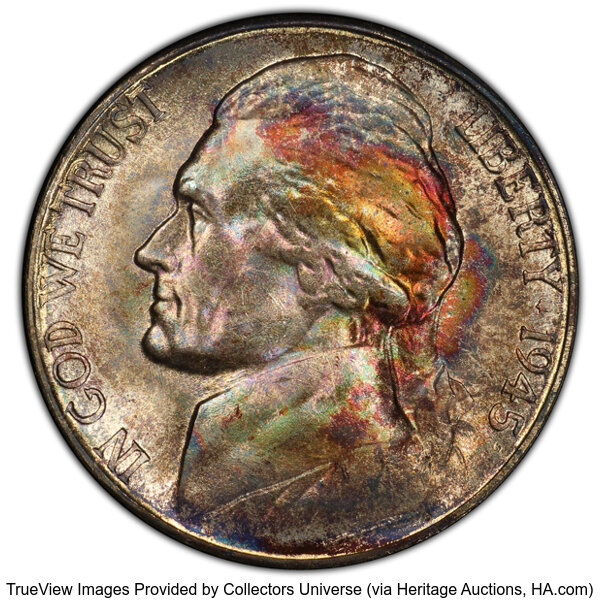 1945-S 5c Silver MS thumbnail 3
