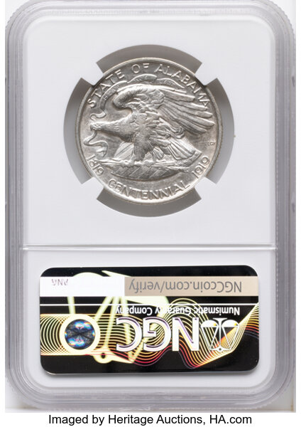 1921 50c Alabama AU58 CAC thumbnail 2