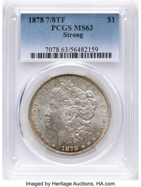 1878 7/8TF $1  Strong, 7/7, VAM-41 MS thumbnail 2