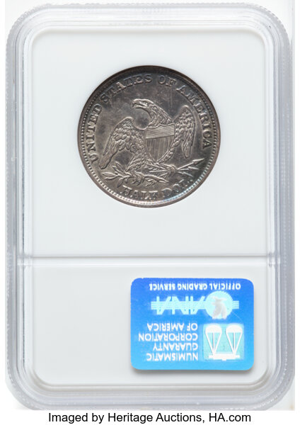1838 50c Reeded Edge, GR-3 MS thumbnail 4