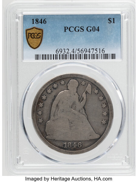 1846 $1 AG2 thumbnail 4