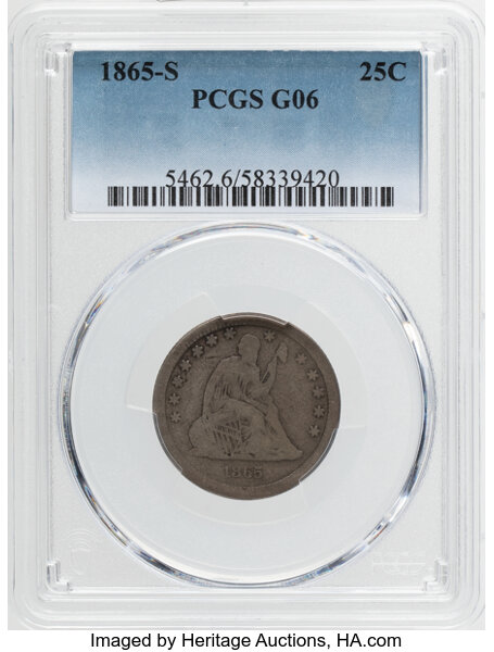 1865-S 25c MS thumbnail 3