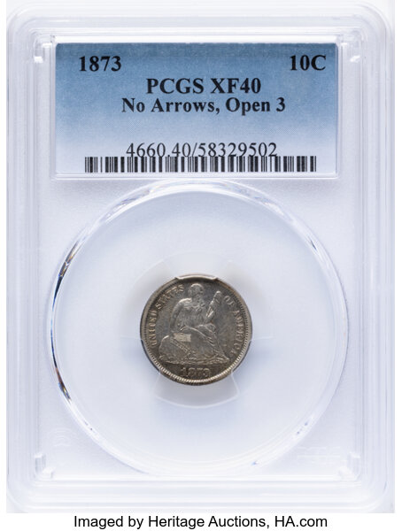 1873 10c No Arrows, Open 3 MS thumbnail 4