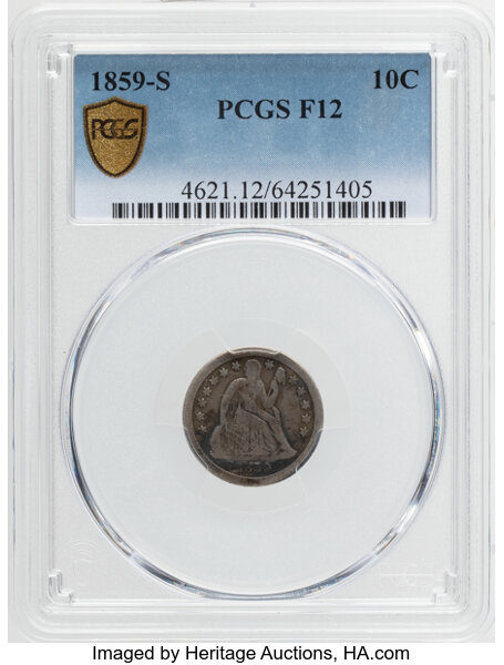 1859-S 10c MS thumbnail 14