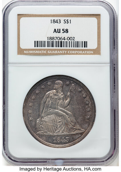 1843 $1  MS thumbnail 5