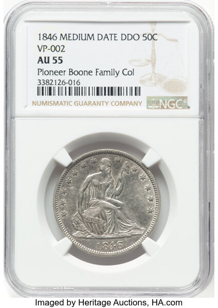 1846 50c Medium Date MS thumbnail 3