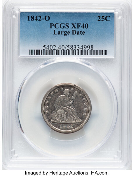 1842-O 25c Large Date MS thumbnail 3