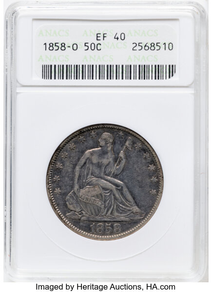 1858-O 50c MS thumbnail 6