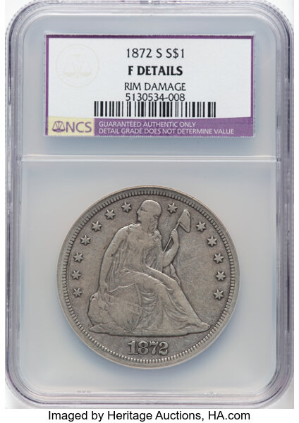 1872-S $1  MS thumbnail 3