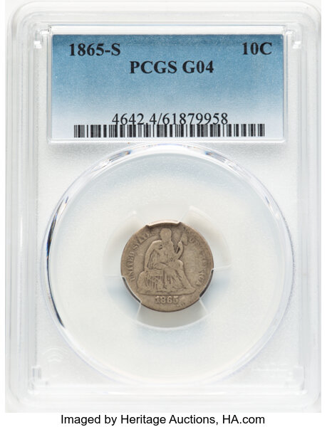 1865-S 10c MS thumbnail 3
