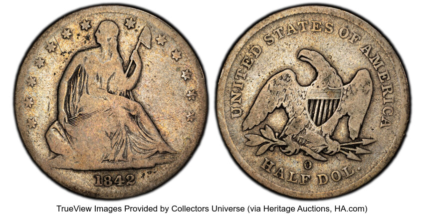 1842-O 50c Small Date, Reverse of 1839 MS thumbnail 2