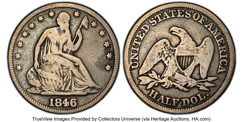 1846 50c 6/Horizontal 6, RPD, WB-7, FS-301 MS thumbnail 2