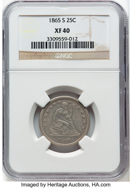 1865-S 25c MS thumbnail 4