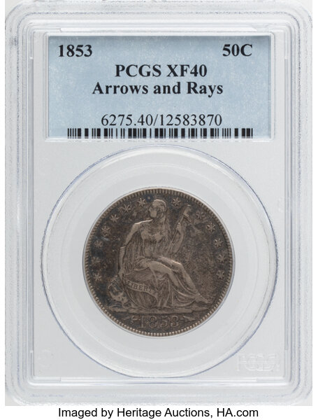 1853 50c Arrows & Rays MS thumbnail 5