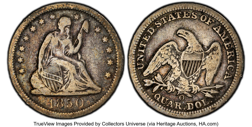 1850-O 25c MS thumbnail 5