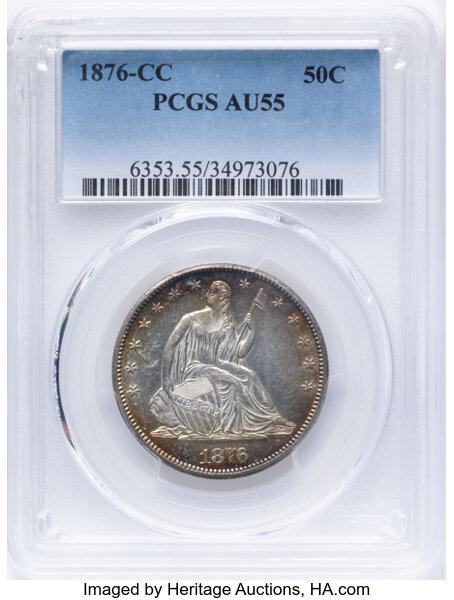 1876-CC 50c Misplaced Date, FS-301, WB-23 MS thumbnail 3