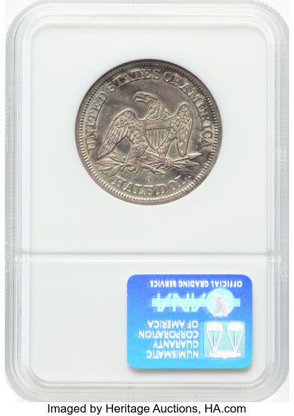 1845-O 50c Repunched Date, FS-303, WB-1 MS thumbnail 5