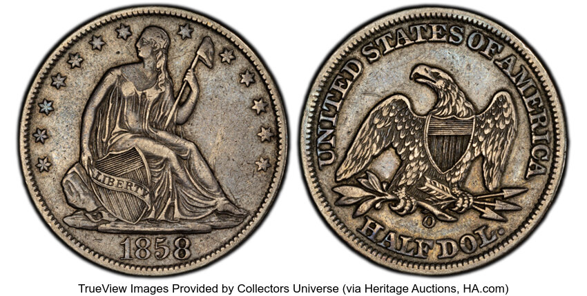 1858-O 50c MS thumbnail 7