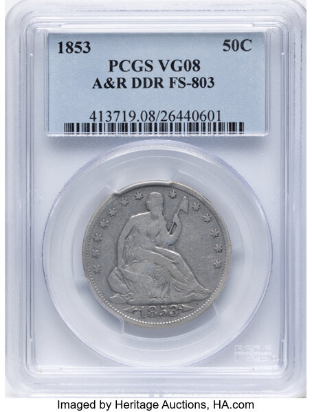 1853 50c Arrows & Rays, DDR, FS-803 MS thumbnail 2