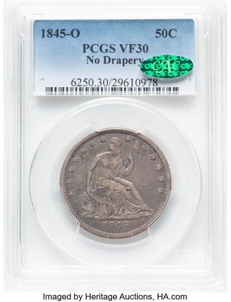 1845-O 50c No Drapery MS thumbnail 2