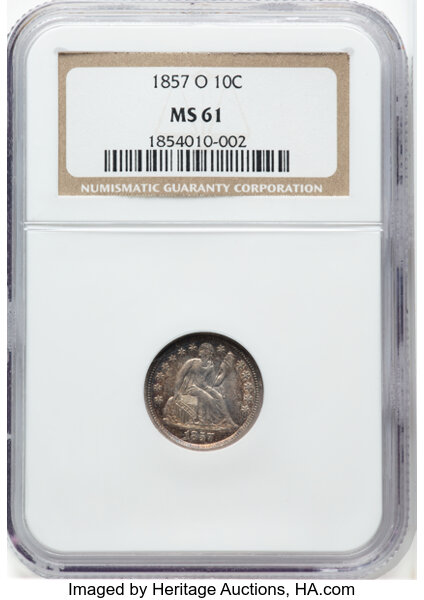 1857-O 10c Strike Doubling, F-101B MS thumbnail 2
