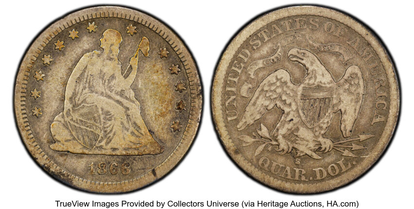 1866-S 25c MS thumbnail 3