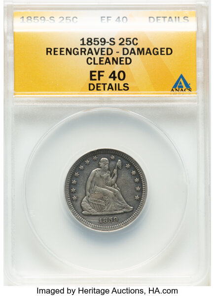 1859-S 25c MS thumbnail 3