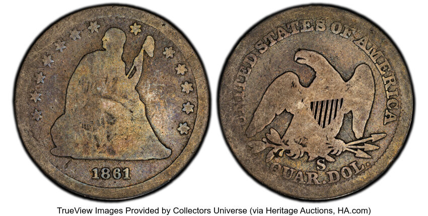 1861-S 25c MS thumbnail 3