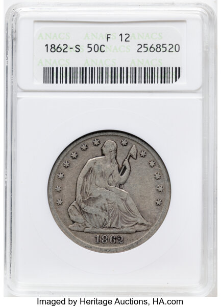 1862-S 50c MS thumbnail 3