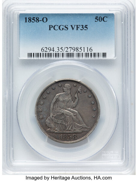 1858-O 50c MS thumbnail 3