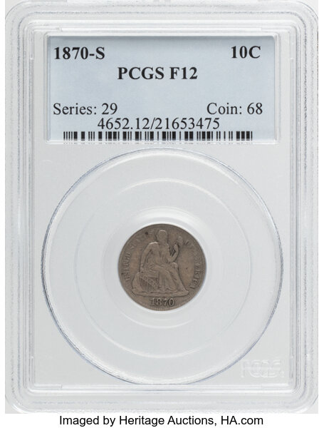 1870-S 10c MS thumbnail 3