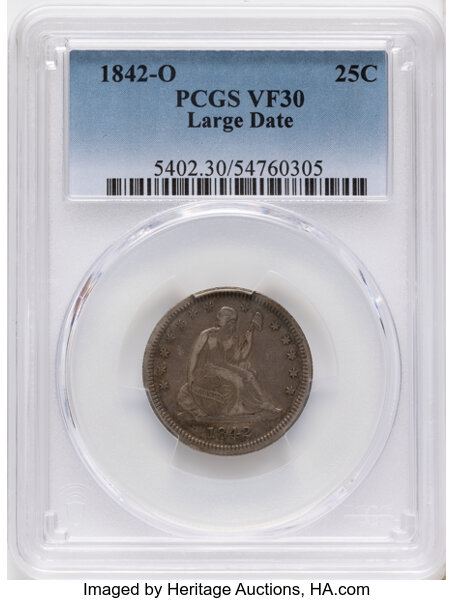 1842-O 25c Large Date MS thumbnail 4